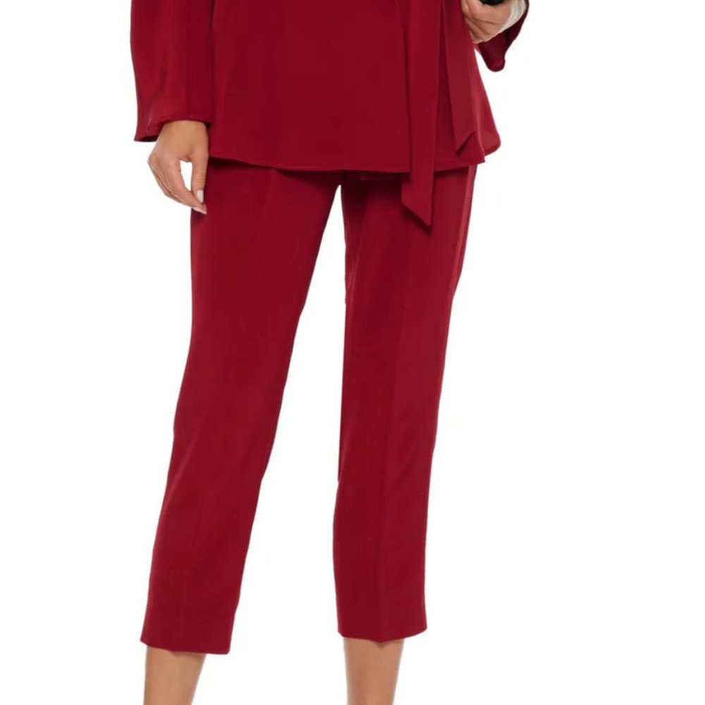 MAXMARA SILK CREPE DE CHINE CROPPED TROUSERS
